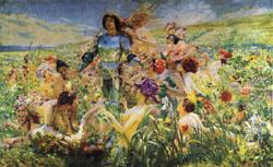 Georges Rochegrosse The Knight of the Flowers(Parsifal) France oil painting art